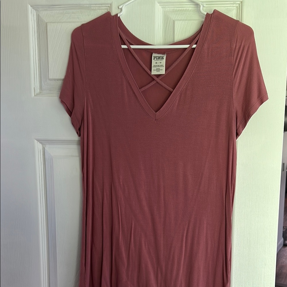 PINK Victoria's Secret Mauve Short Sleeve Tee